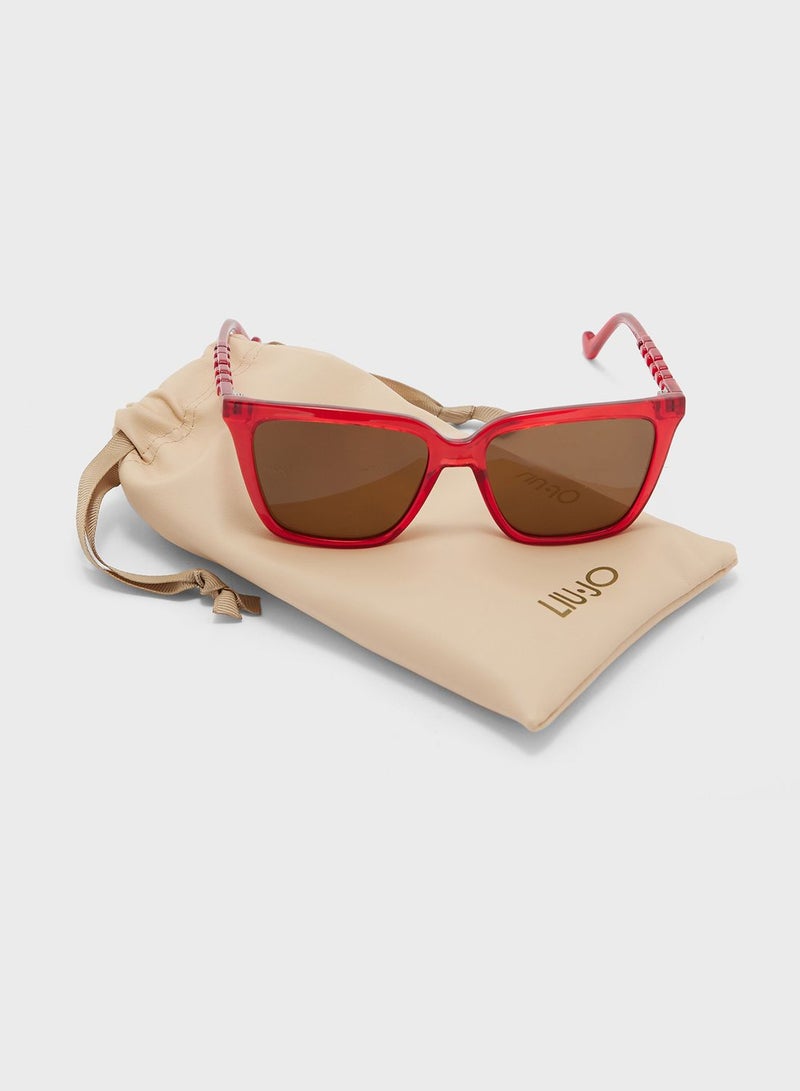 ليو جو نظارة شمسية بإطار مستطيل - Image 5