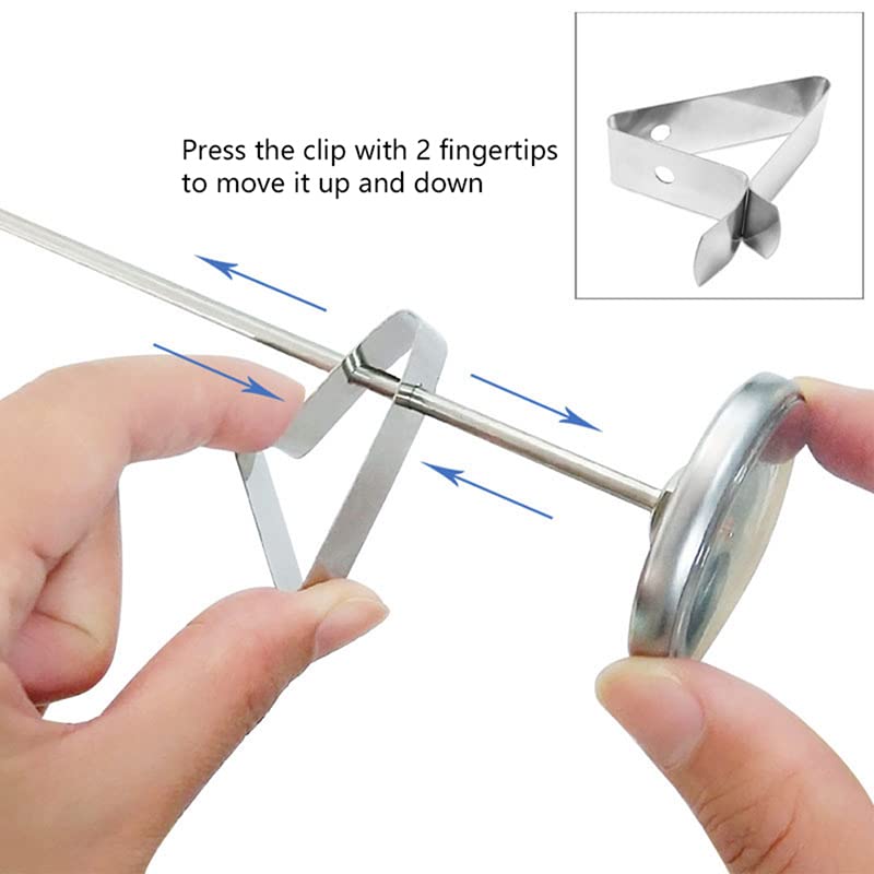klarako Thermometer Probe Clip Stainless Steel Cup Clip Thermometer Holder Thermometer Probe Clip - Image 4