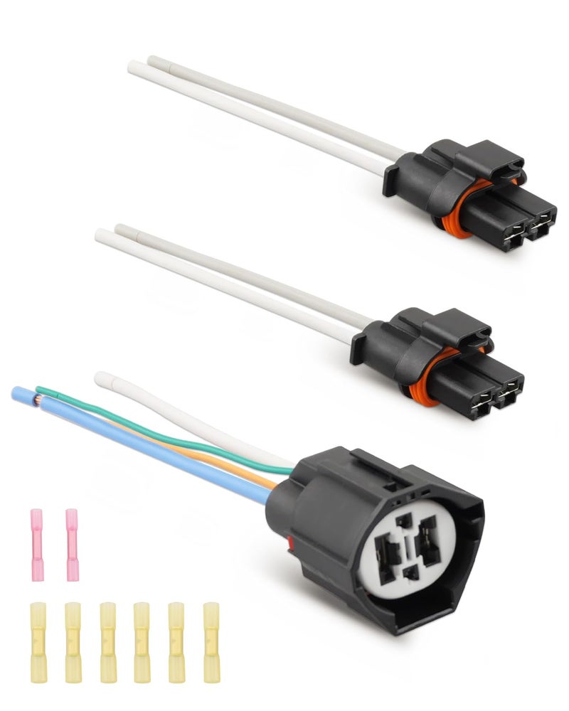 JUWEVAZU Engine Cooling Fan Module Connector Plug Wire Harness - Image 1