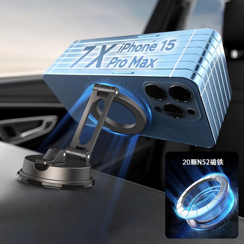Car Magnetic Phone Holder Suction Cup Dashboard Mount - Image 2