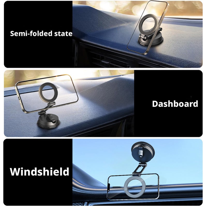 Car Magnetic Phone Holder Suction Cup Dashboard Mount - Image 3