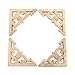 MUXSAM MUXSAM 4Pcs Wood Carved Appliques Onlays Embellishments for Furniture,3 1/4" x3 1/4"(8x8cm), Crown Pattern Corner Decal - Image 2