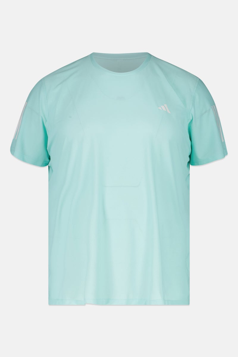 Adidas Men Sportswear Fit Short Sleeve Running T-shirt, Turquoise - Image 2