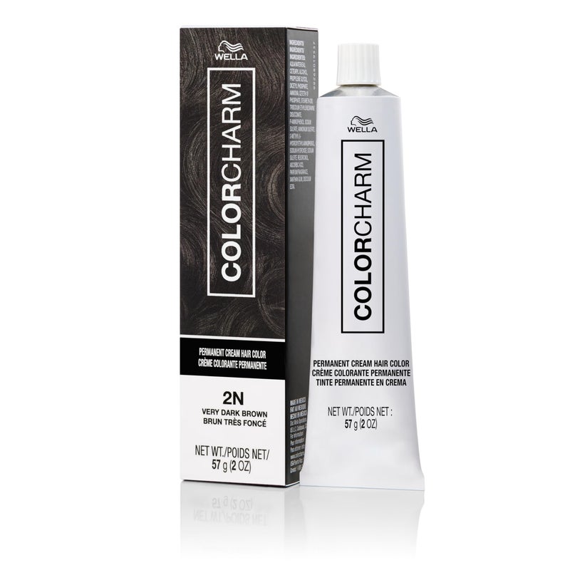 COLORCHARM Permanent Cream Hair Color, 2N Very Dark Brown, 2 oz. - Image 1