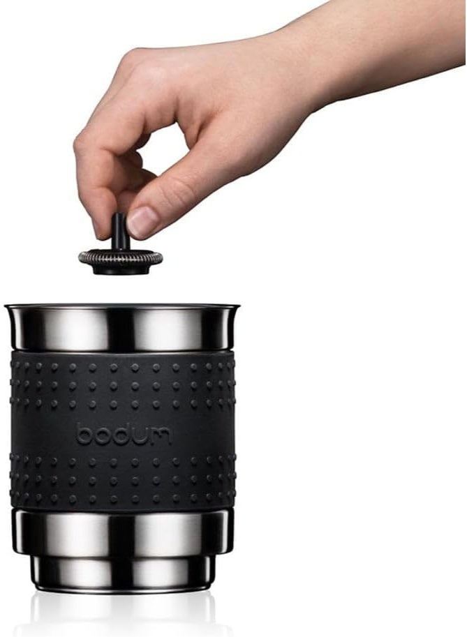 بودوم جهاز Bodum Bistro الكهربائي لرغوة الحليب (سعة 13.5 أونصة)، يتميز بالتحكم التلقائي في درجة الحرارة وحماية من التشغيل الجاف، باللون الأسود. - Image 4