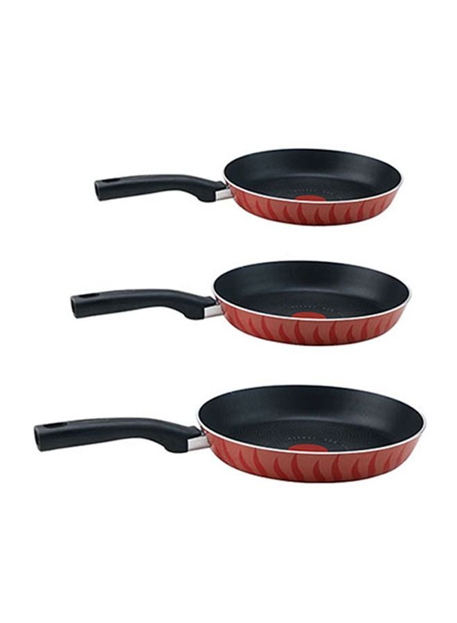 Alsaif 3-Piece Non-Stick Frying Pan Set Red Big Frying Pan (28), Medium Frying Pan (24), Small Frying Pan (20)cm - Image 1