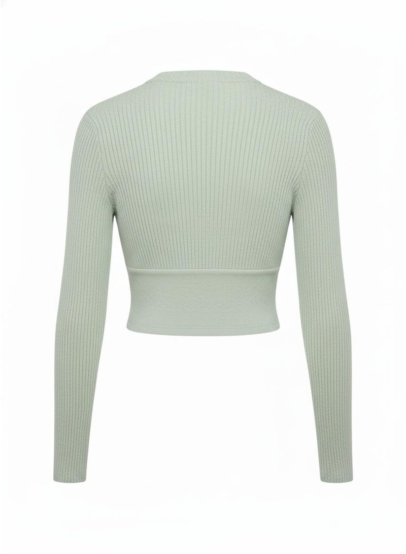 Don't Call Me Jennyfer Women's Ribbed Button-Down Crop Cardigan - Image 3