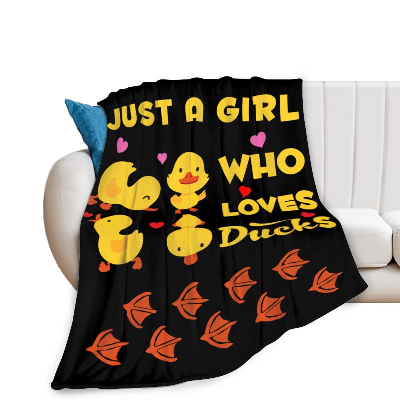 Ducks Soft Throw Blanket All Season Microplush Thick Warm Blankets Tufted Fuzzy Flannel Throws Blanket for Bed Sofa Couch 50x40