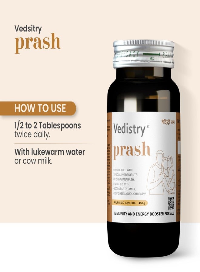 Vedistry Prash Ayurvedic Chyawanprash with Gold, Silver & Pearl | Daily Tonic for Strength, Stamina, Energy & Immunity Booster | Fortified with Amla, Giloy, Pippali & Shunthi | Ayurvedic Vitality, Revitalizer, Support Healthy Bone & Overall Wellness Support - 450 gm (Pack of 1) - Image 3