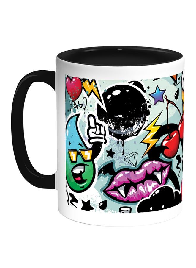 RKN Cartoons Printed Coffee Mug White/Black 11ounce - Image 2