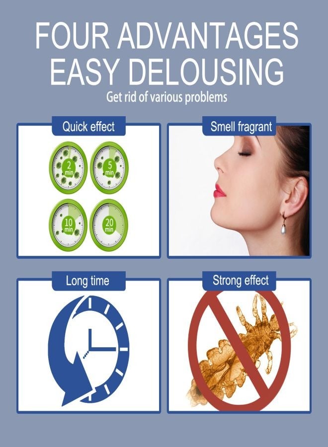 Spray Family Size Lice Treatment for Kids  Adults, Easy Use Lice Spray Kills Head Lice, Eggs, Super Lice on Contact, Includes Metal Lice Comb, Multiple Treatments, 30ml - Image 4