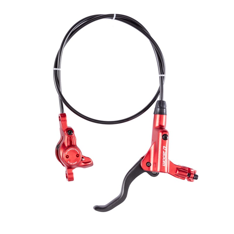 BUCKLOS Zoom MTB Hydraulic Disc Brakes Set, Left Front 800mm Right Rear 1450mm Mountain Bike Hydraulic Brake Aluminum Alloy Levers with Dual Piston Calipers PM/is Adapter - Image 1