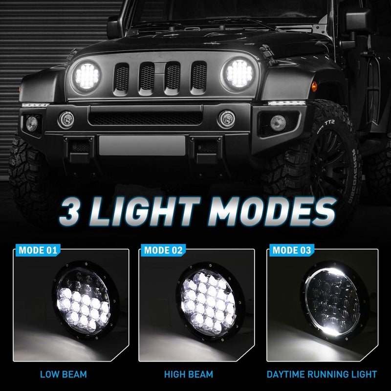 AAIWA 7 Inch 105W LED Headlight for Jeep Wrangler - Image 3