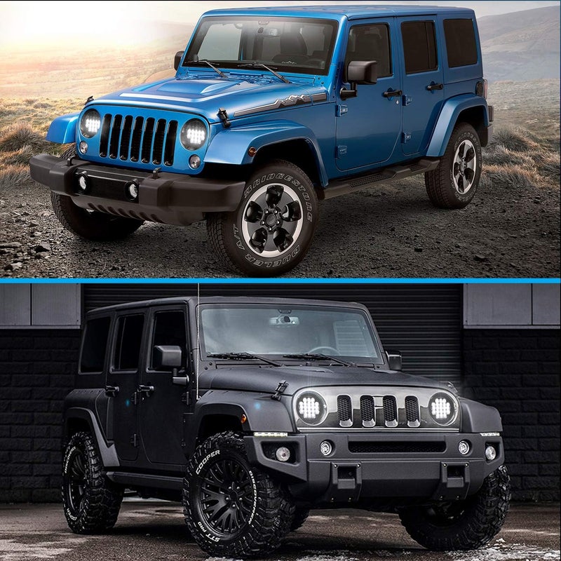 AAIWA 7 Inch 105W LED Headlight for Jeep Wrangler - Image 2