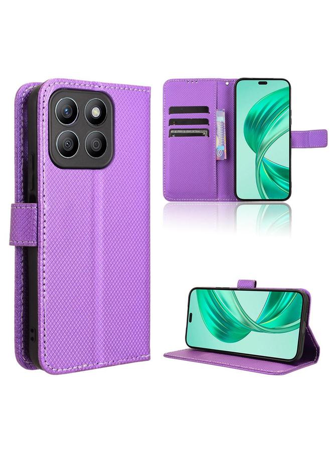 اس-توب جراب هاتف Honor X8c 4G مصنوع من الجلد بنسيج ماسي - Image 1