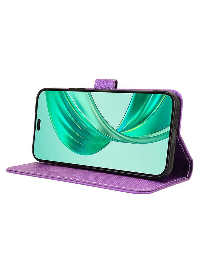 اس-توب جراب هاتف Honor X8c 4G مصنوع من الجلد بنسيج ماسي - Image 5