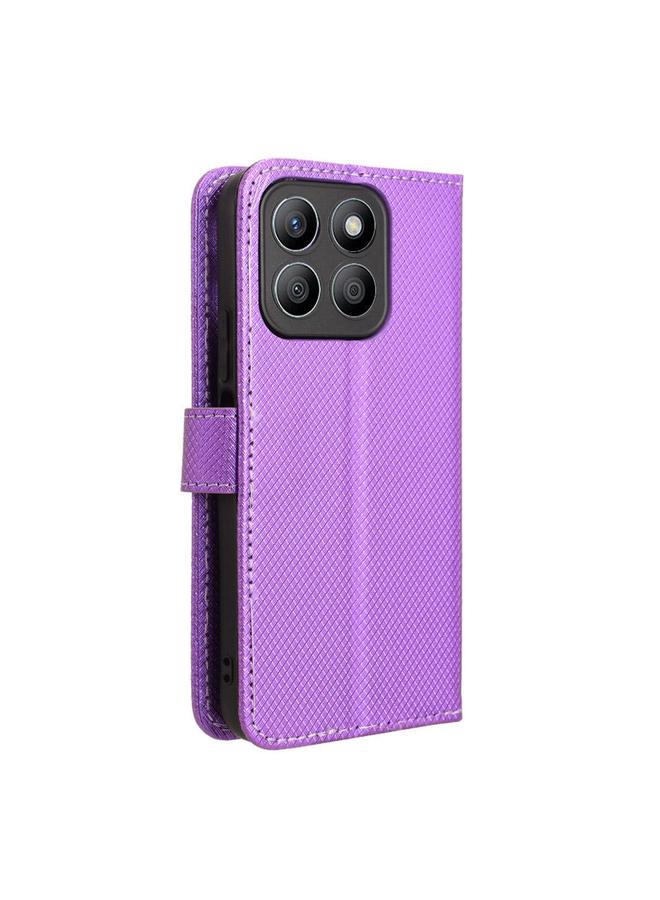 اس-توب جراب هاتف Honor X8c 4G مصنوع من الجلد بنسيج ماسي - Image 3