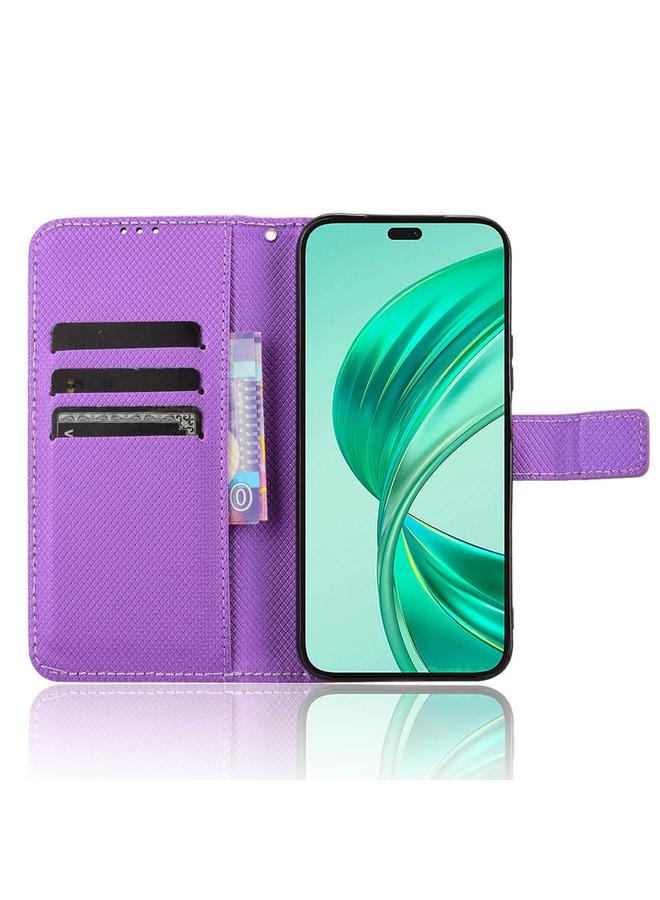 اس-توب جراب هاتف Honor X8c 4G مصنوع من الجلد بنسيج ماسي - Image 4