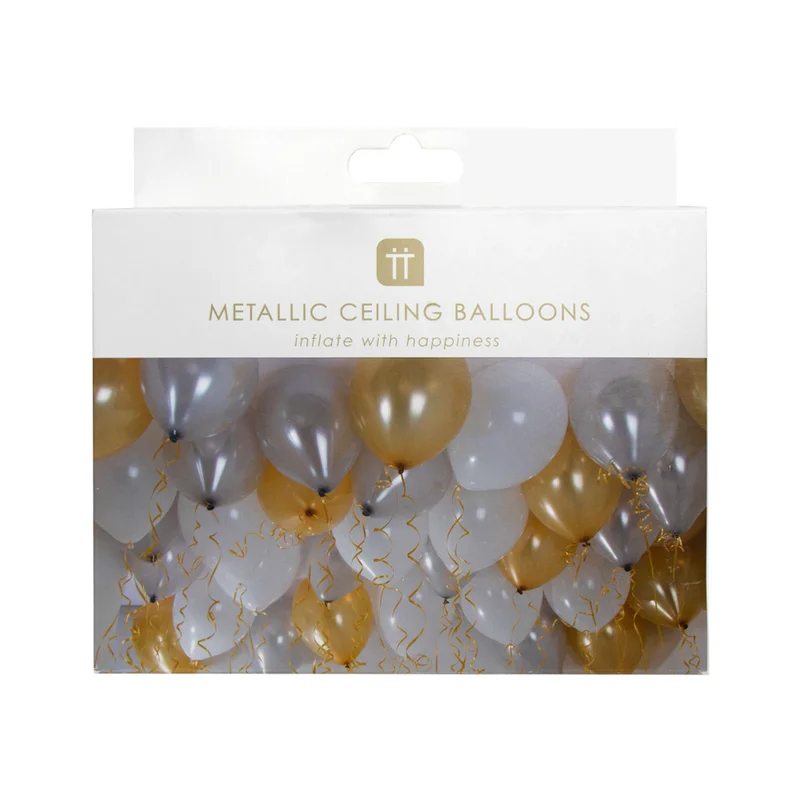 Talking Tables Glitterati 30 Balloons & Paper Raffia Ribbon