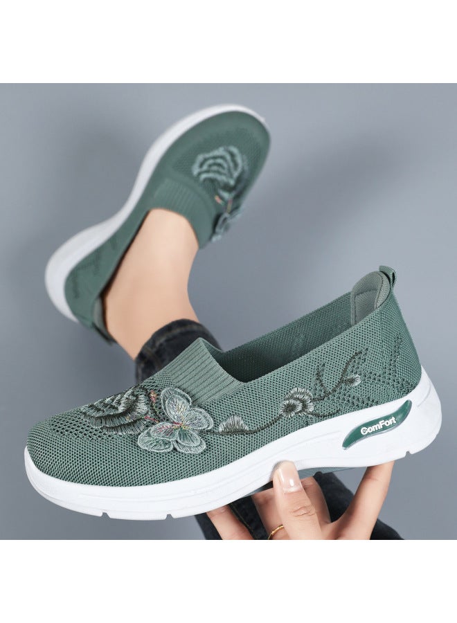 Women's Shoes  New Spring Versatile Comfort Slip-on Elderly Walking Shoes Soft Sole Mom Shoes