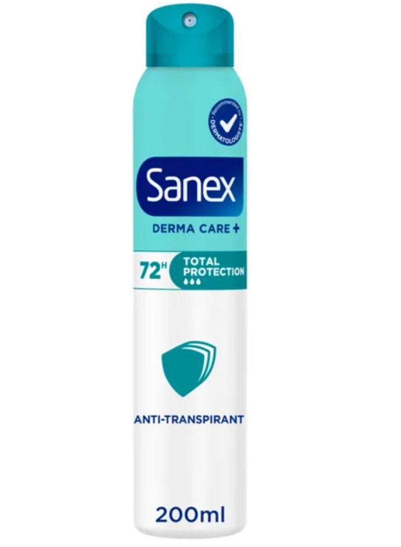 Sanex Derma Care+ Total Protection 72Hr Antiperspirant 200Ml - Image 1