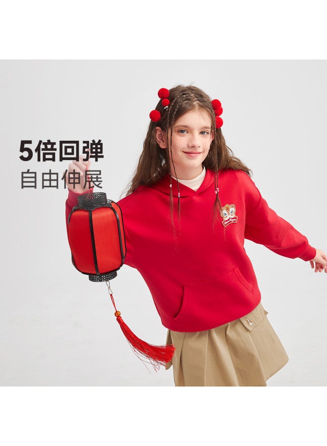 Hush Puppies Holiday Series Jinbao Lion Dance Hooded Sweatshirt New Year Outfit Boys Girls Spring Autumn Children's Sportswear Student - Image 3