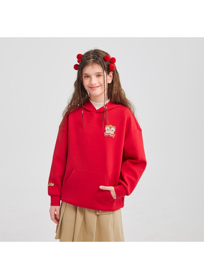 Hush Puppies Holiday Series Jinbao Lion Dance Hooded Sweatshirt New Year Outfit Boys Girls Spring Autumn Children's Sportswear Student - Image 5