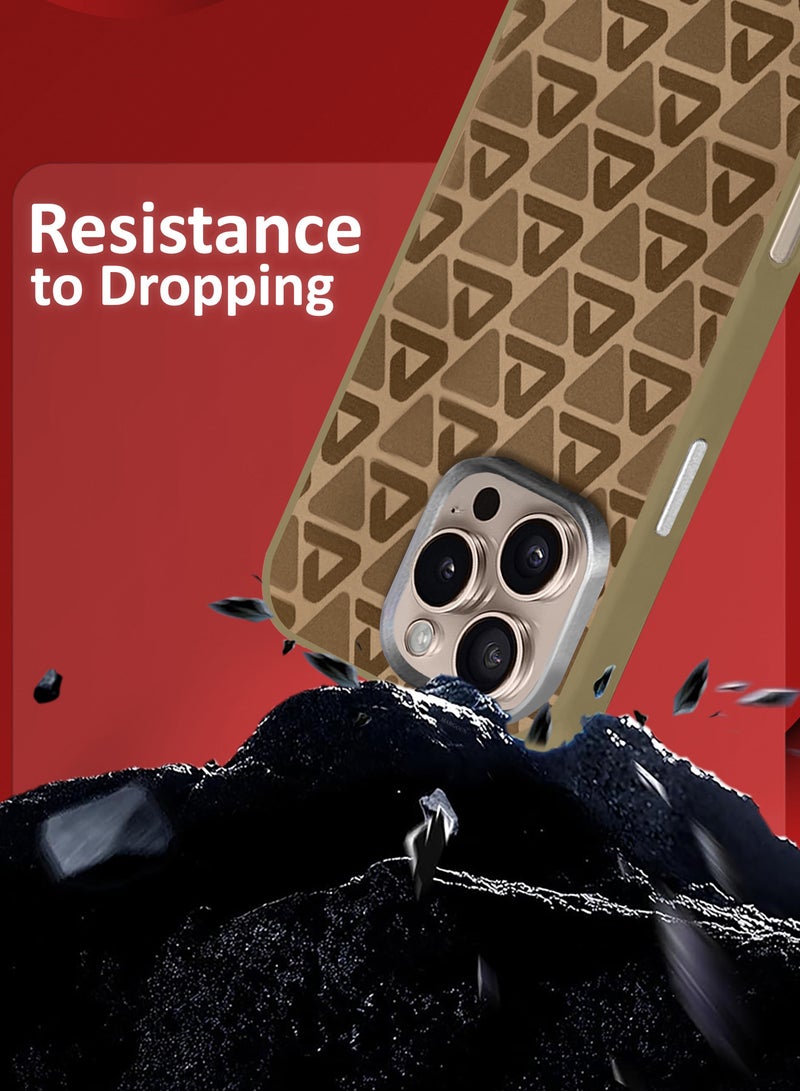 CATANES iPhone 16 Pro Max 2Packs Case Cover Carbon Fiber Pattern Phone Case Slim Shockproof Back Cover with 3D Screen Protector - Geometric Pattern - Image 2