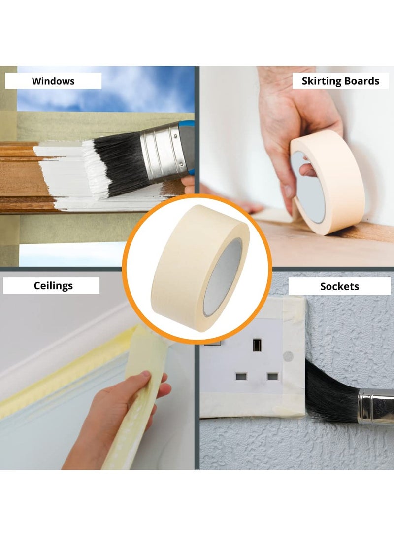 Sharpdo - Masking Tape 2 Inch x 20 Yards - Strong Adhesive Tape for Painting, Decorating, DIY, Home, Office, School, and Crafts - Image 1