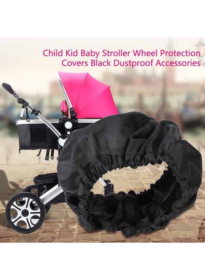 TOPINCN Baby Stroller Wheel Cover, 4 Packs Wheel Covers Pushchair Wheel Cover for Baby Stroller(S) - Image 4
