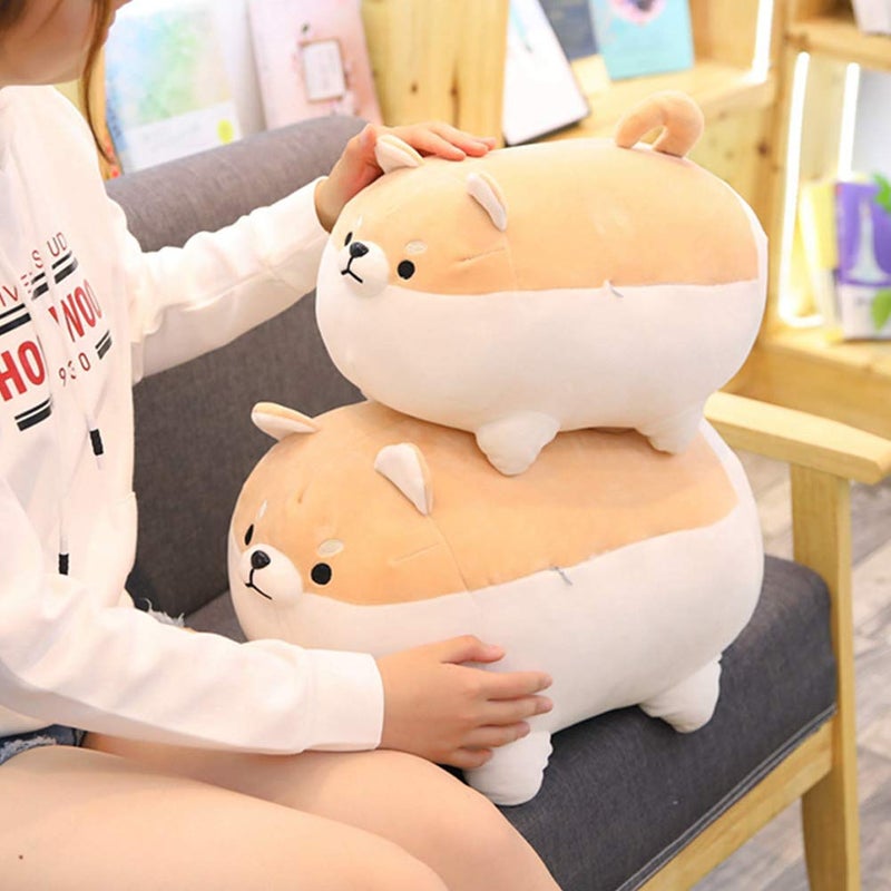 Sofipal Shiba Inu Dog Plush Pillow - Corgi Shiba Inu Stuffed Animal Toy - Soft Plushie Hugging Pillow Toy Gifts for Valentine, Christmas (Brown, 19.6 inch) - Image 5
