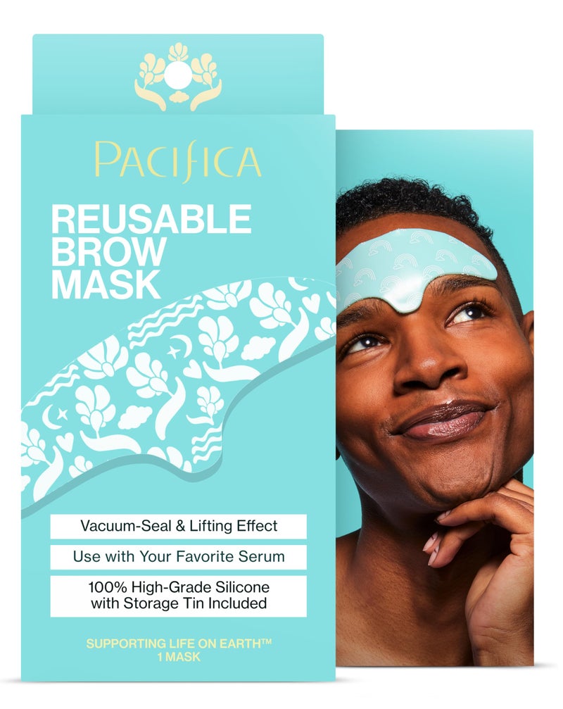 Pacifica Reusable Brow Mask â€“ 100% Silicone Forehead Wrinkle Patch for Brow Lift, Reusable Anti-Wrinkle Pad Smooths Frown Lines, Vegan, Fragrance-Free, Vegan & Cruelty-Free, 1 Piece - Image 1