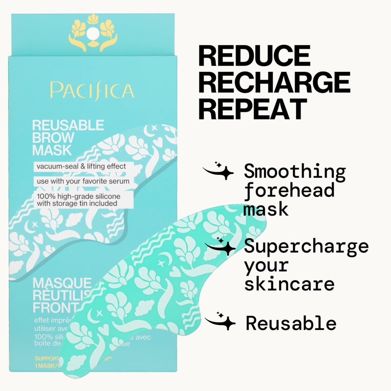 Pacifica Reusable Brow Mask â€“ 100% Silicone Forehead Wrinkle Patch for Brow Lift, Reusable Anti-Wrinkle Pad Smooths Frown Lines, Vegan, Fragrance-Free, Vegan & Cruelty-Free, 1 Piece - Image 5