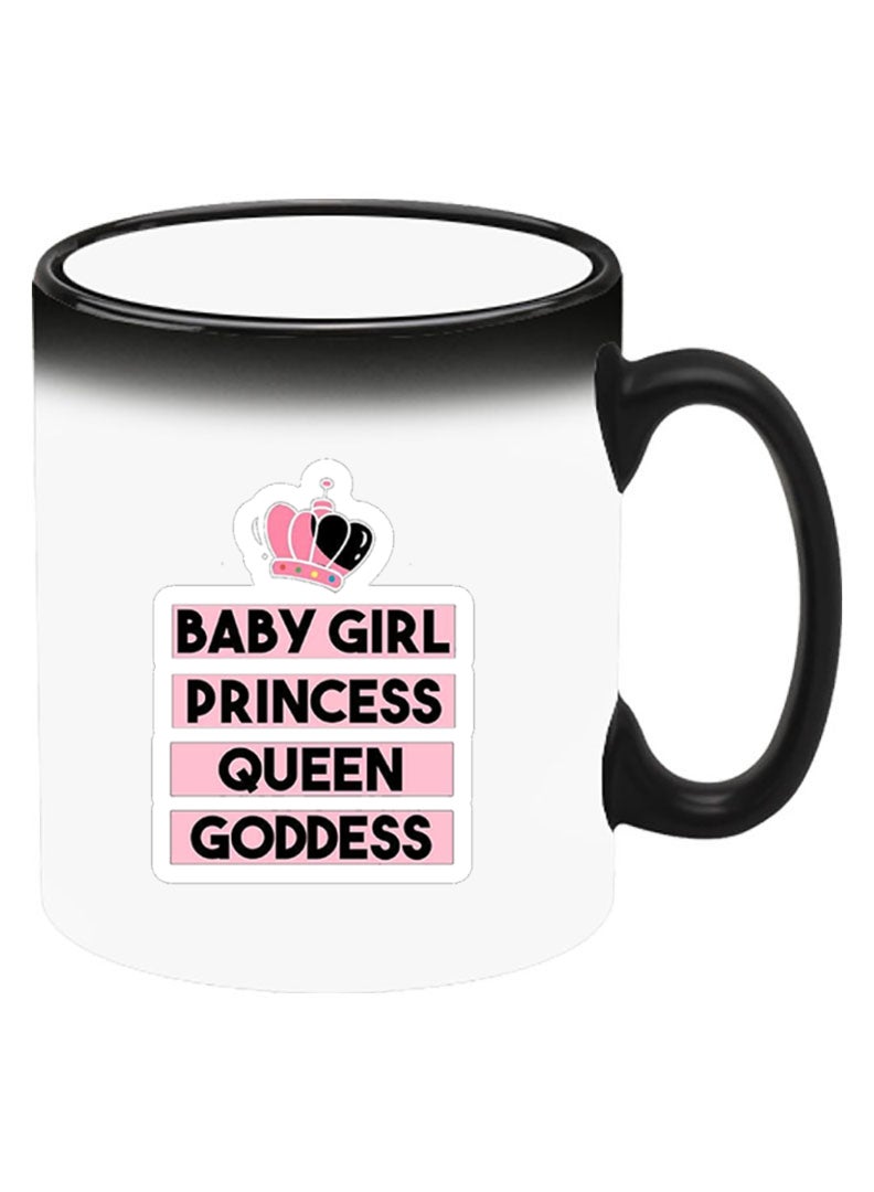 Theodor Color Changing Heat Sensitive Ceramic Mug, Image Revealed When HOT Liquid is Added! Baby Girl Princess white - Image 2