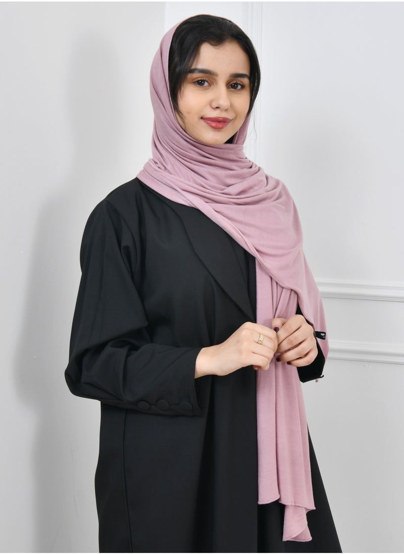 HAWRAA ABAYA - Soft pink cotton veil - Image 1