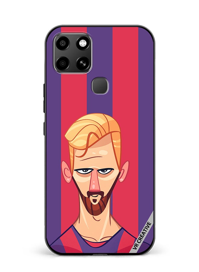 VR CREATIVE Protective Case Cover For Infinix Smart 6 Messi Design Multicolour - Image 1