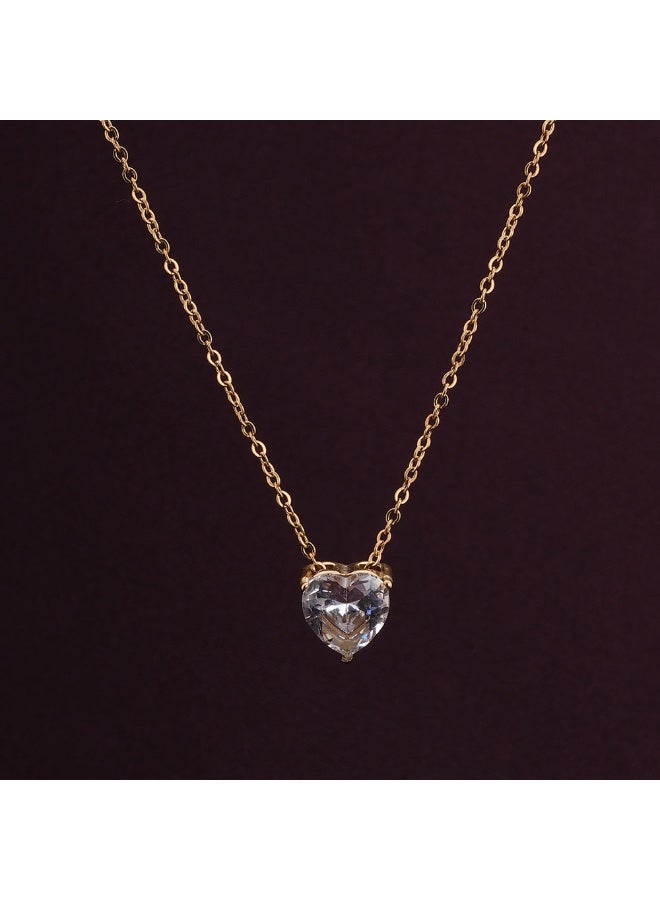 PALMONAS Sparkling Hearts Gold Necklace for Women - Waterproof & Anti-Tarnish - Image 1