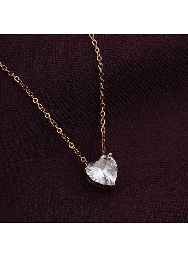 PALMONAS Sparkling Hearts Gold Necklace for Women - Waterproof & Anti-Tarnish - Image 2