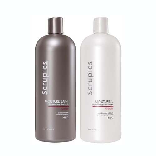 Scruples Moisture Bath Shampoo & Moisturex Conditioner Set - Nourishing & Moisturizing Duo for Dry, Frizzy Hair Repair (33.8 oz) - Image 1