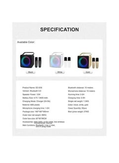 SDRD 200W High Power Bluetooth Portable Sound Speaker, Powerful Bass, Wireless Connectivity, IPX7 Waterproof, LED Lights, Long Battery Life – Perfect for Outdoor Parties, Camping, Beach, and Home Use – High-Performance Sound System with Superior Audio Quality  - Image 3