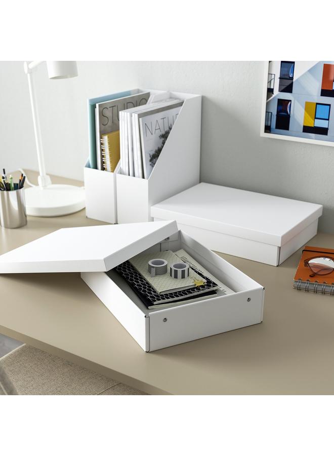erorex Storage Box With Lid, White, 25X35X8 Cm - Image 2