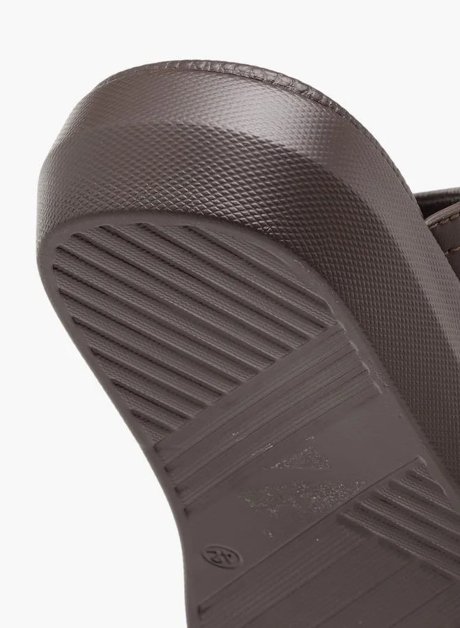 LBL By Shoexpress TAN Buckle Detail Slip-On Comfort Sandals for Men | Best Price UAE