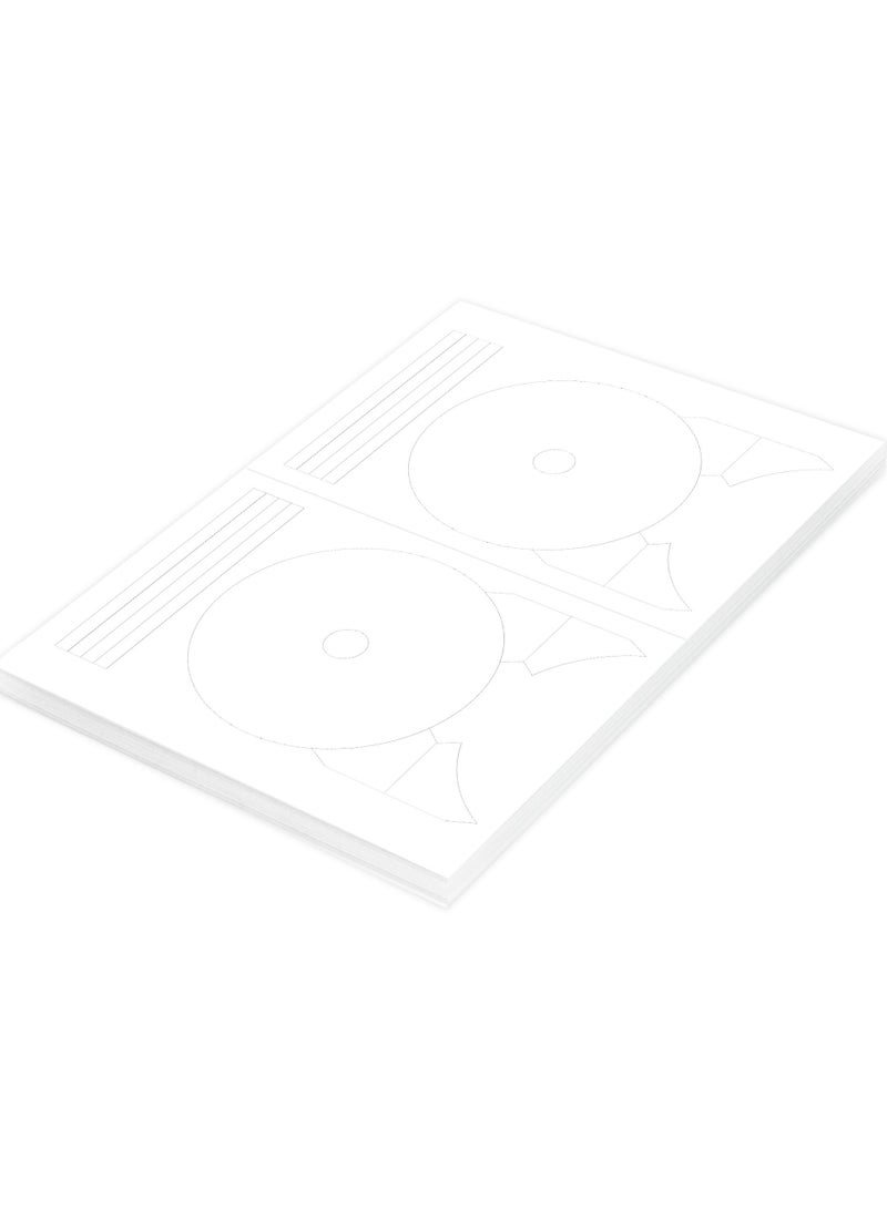 FIS ملصقات ليزر متعددة الأغراض من FIS، لون أبيض، حجم 117.5 مم (2 ملصق × 100 ورقة) 200 ملصق، حجم: A4 (21 × 29.7 سم)، عبوة من 100 ورقة -FSLA2-3-100 - Image 2