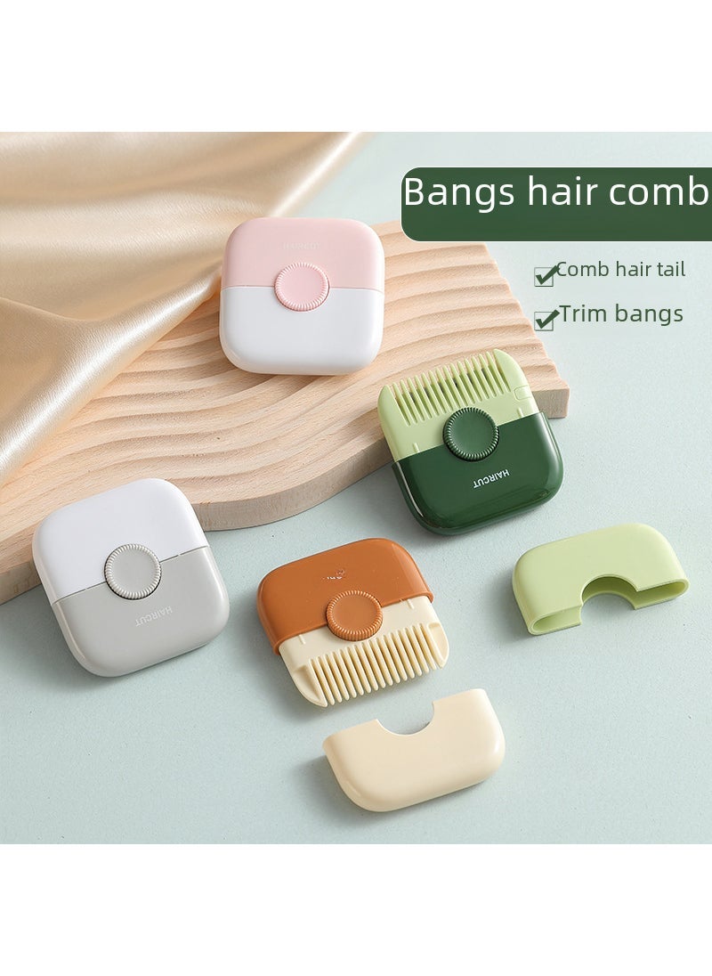 Generic Hairdresser Comb Multi-functional Two-in-One Household Girl's Trimming Broken Hair Split and Thin Cut Special Haircut Artifact Emma Orange  - Image 3