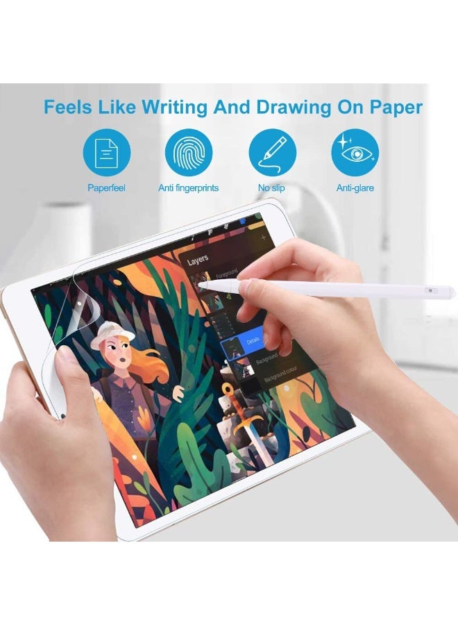 [2 Pack] Paper Screen Protector for iPad 9th 8th 7th Generation, Write and Draw Like on Paper, iPad 10.2 inch (2021 2020 2019) Anti Glare Screen Filter, High Sensitive/Bubble Free - Image 3