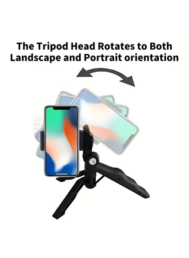 Tripod Video Blogging Kit for iPhone and Android Black Upgraded With LED Light Mini Shotgun Microphone Phone Holder Battery Powered Three AAA Batteries Model Battery Not Included Suitable for Outdoor Live Streaming Video Calls Vlogging Perfect Holiday Gift for Christmas Halloween Valentine Day - Image 5