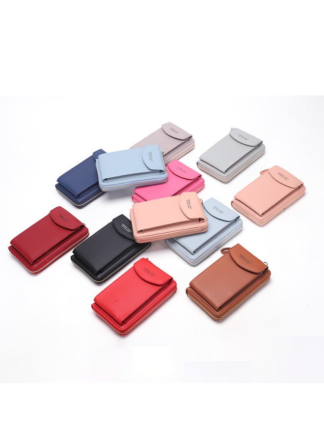New Rfid Vertical Phone Bag For Women, Large Capacity Pu Wallet, Shoulder Bag, Crossbody Bag, Id Bag, Card Bag - Image 4