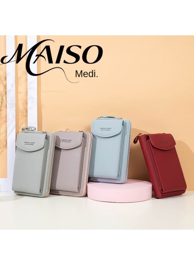 New Rfid Vertical Phone Bag For Women, Large Capacity Pu Wallet, Shoulder Bag, Crossbody Bag, Id Bag, Card Bag - Image 2
