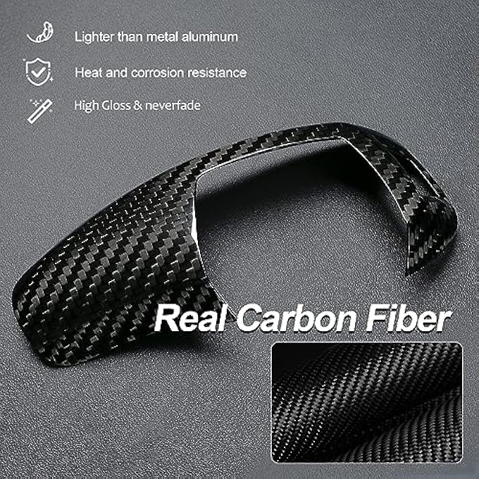 rayihni Carbon Fiber Gear Shift Konb Cover Trim Protector for BMW F01 F02 F03 F04 F07 F10 F11 F15 F16 F18 F25 F26 F30 F31 F34 F35 Interior Accessories20092020 - Image 4