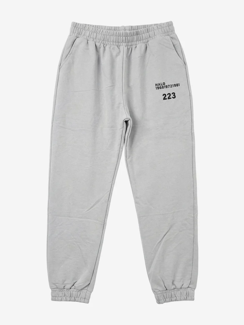 My Fashion Light Grey MY FASHION Mid-Waist Printed Cotton Lycra Joggers for Women | Best Price UAE